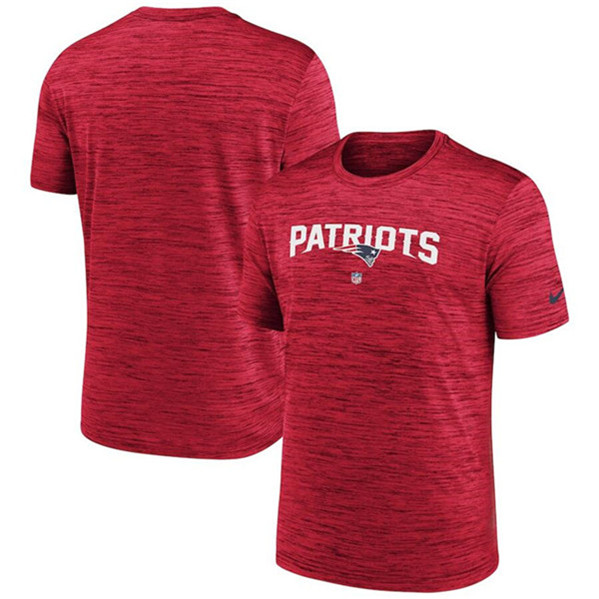 Men's New England Patriots Red Velocity Performance T-Shirt